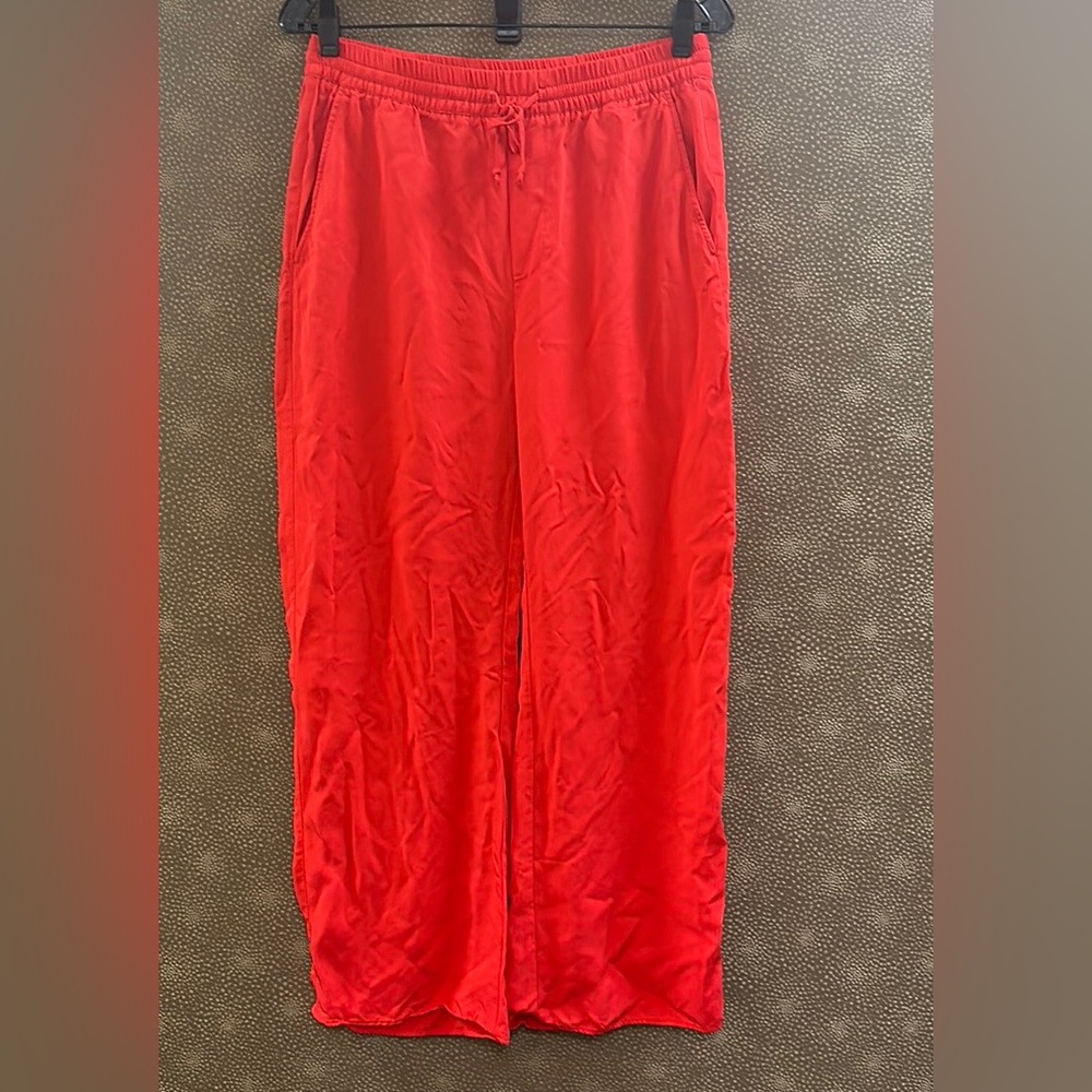 🔥🔥🔥Zara Red Pull On Wide Leg Pants